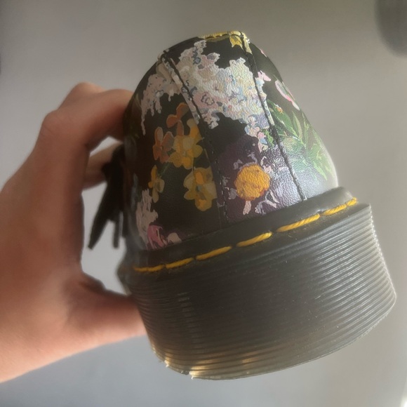 Dr. Martens Black Floral Mary Jane Buckle Flats - Picture 4 of 5